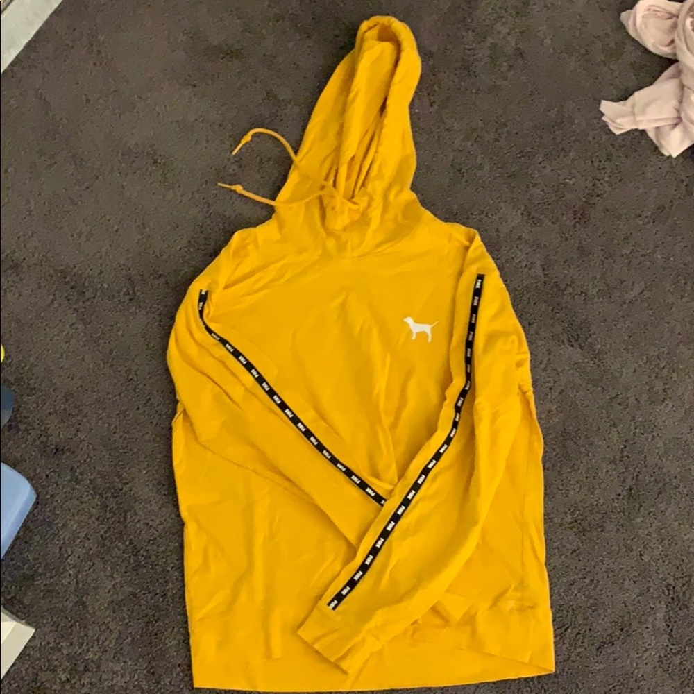 mustard yellow PINK long sleeve shirt